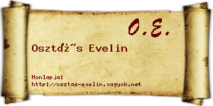 Osztás Evelin névjegykártya